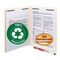 Smead Fastener Folder, Recycled, Straight Cut Tab, Letter, 50/BX, MA PK SMD34160 - alternate 1